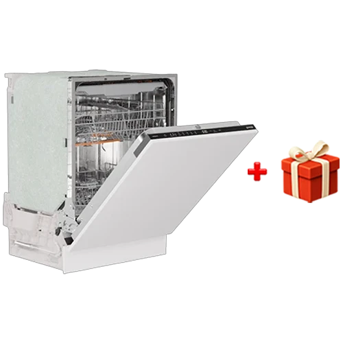 Gorenje Built-in Dishwasher 60 cm GV16D5 - 16 Set - TotalDry Technology - ExtraHygiene & SpeedWash - SmartControl LED Display - Grey + Free Gift: Gorenje Blender B800RL