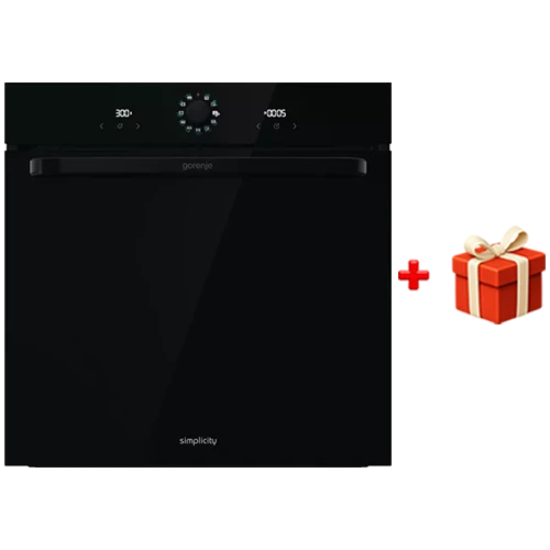 Gorenje Built-in Oven 60cm BO3CO8S01-1/BOS6737SYB - 77L Net Capacity - Built-In Grill - 6+ Cooking Programs - Black+ Free Gift: Gorenje Kitchen Juicer JC400BE
