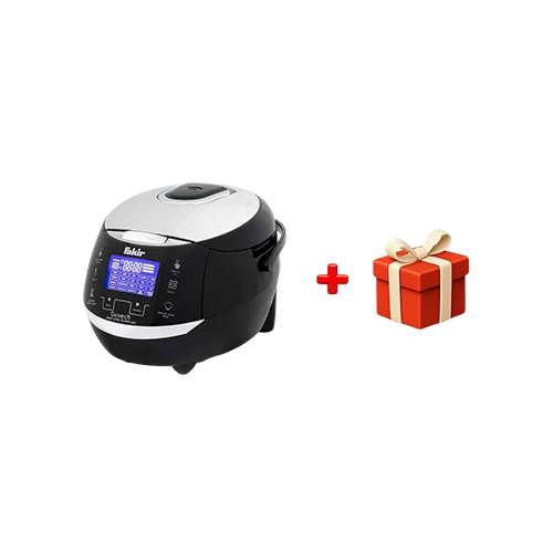 Fakir Guvech Multi-Purpose Cooker - 1020W - 5 Liters - 20 Pre-Programmed Modes - LCD Touchscreen - Black + Free Gift : Fakir Chopper Choppy