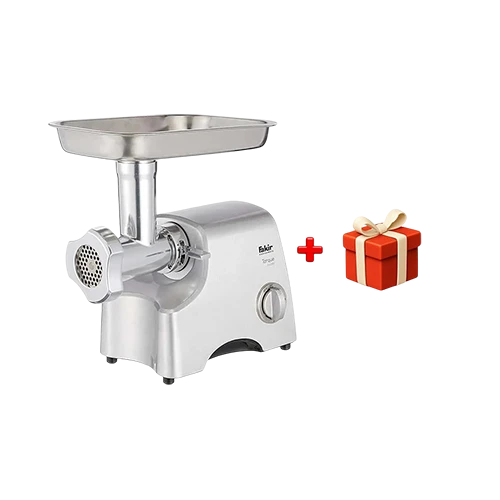 Fakir Torque Pro Meat Grinder - 2000W - Plastic & Metal - Reverse Rotation - 4 Attachments - Silver + Free Gift : Fakir Coffee Maker Kaave Mono