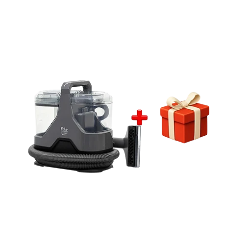 Fakir Spot Cleaner PR1018 - 600W Powerful Suction - 1.3L Clean & 1.1L Dirty Dual Tank - Compact Ergonomic Design - Versatile Attachments - Black + Free Gift : Fakir Chopper Choppy