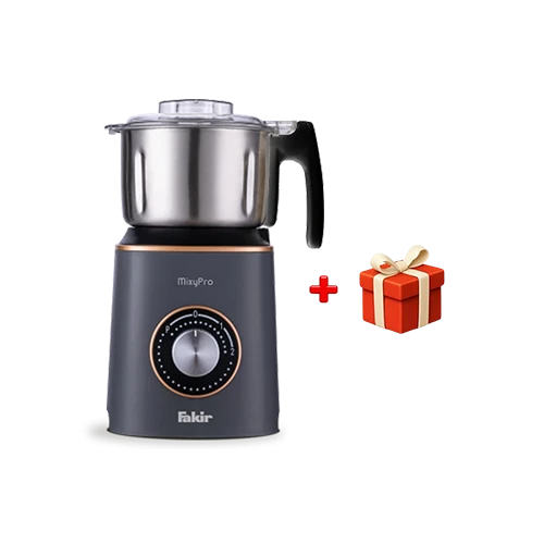 Fakir Mixypro Plus Table Blender - Powerful 800 W Motor - 1.5 Liter Glass Jar Capacity - 3 Speeds & Preset Programs - Black + Free Gift : Fakir Chopper Choppy