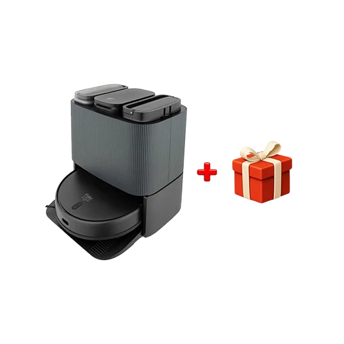 Fakir RS 830 Plus Robotic Vacuum Cleaner - 800W - 4000Pa - 2-in-1 Vacuum & Mop - Advanced Laser Navigation - 27 Intelligent Sensors - Black + Free Gift : Fakir Coffee Maker Kaave Mono