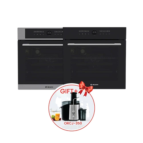 Orado Built-in Oven 60cm OR-EO 620-21X - 76L Effective Capacity - Full Touch Control - 10 Cooking Programs - Air Fry and Catalytic Cleaning + Free Gift : Orado Juicer ORCJ350