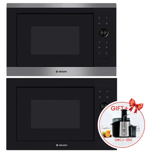 Orado Built-in Microwave with Grill 25L OR-BMW 250 41X - 60cm - Digital Controls - 8 Automatic Programs + Free Gift: Orado Juicer ORCJ350
