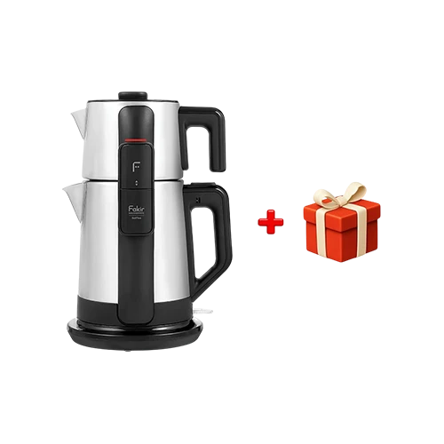 Fakir Selftea Tea Maker - 1600W Power - 2.0L Kettle & 1.0L Teapot - Automatic Brewing Technology - Stainless Steel - Inox + Free Gift : Fakir Coffee Maker Kaave Mono