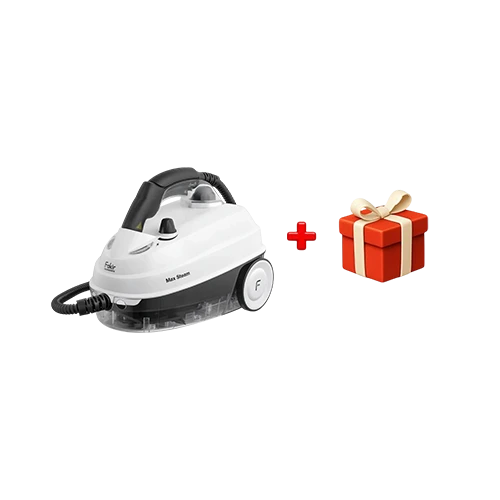 Fakir Max Steam Cleaner - 1500 W Power - 5 Bar Steam Pressure - 1.6 L Tank Capacity - 50 Min Run Time - Integrated Accessory Storage - White + Free Gift : Fakir Chopper Choppy