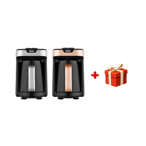 Fakir Coffee Maker Kaave Plus Ground Turkish Coffee Machine - 535 W - 4-Cup Capacity -Luminasense Technology -Safety Protections + Free Gift : Fakir Chopper Choppy
