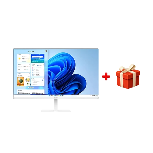 Elsa EA272QV Professional Series Monitor EA272QV - 27 Inch - QHD - Fast IPS - 100Hz and 0.5ms - HDR10 - White + Free Gift : Reddragon Keyboard & Mouse Combo Wireless With Arabic Layout BS-7094 White