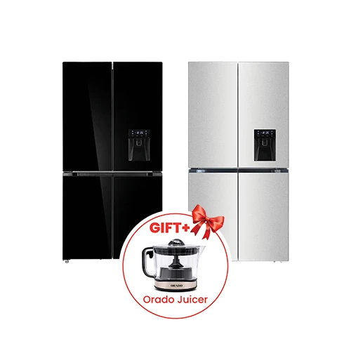 Orado French Door Refrigerator GR-RF 790 WE - 20.5 ft Capacity and Advanced Inverter Technology - 360° Air Circulation - Exterior Water Dispenser - Auto Ice Maker + Free Gift : Orado Juicer ORCJ7100