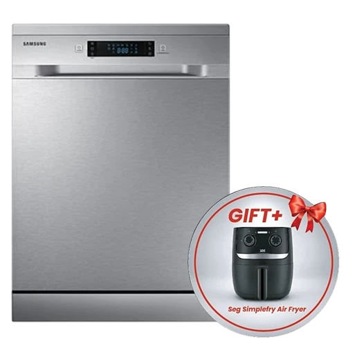 Samsung Dishwasher 60 cm DW60M5070F - 7 Washing Programs and 14 Set - Hygiene Rinsing - Flexible 3rd Rack + Free Gift: Seg Simplefry Air Fryer (8801643479640) - image 1