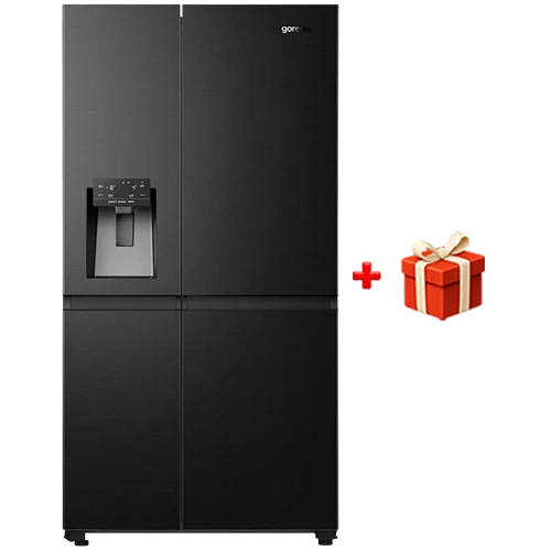 Gorenje Side by Side Refrigerator NRS9181VBIU - 22 ft - NoFrost Plus Technology - Smart WiFi Connectivity - Internal Water & Ice Dispenser - Black + Free Gift: Gorenje Blender B800RL (NRS9181VBIU) - image 1 Gorenje Side by Side Refrigerator NRS9181VBIU - 22 ft - NoFrost Plus Technology - Smart WiFi Connectivity - Internal Water & Ice Dispenser - Black + Free Gift: Gorenje Blender B800RL (NRS9181VBIU) - image 1