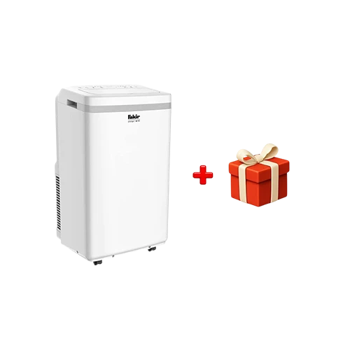 Fakir Prestige AC 90 Portable Air Conditioner - Versatile 3-in-1 Climate Control 2600W (9,000 BTU) - 24-Hour Programmable Timer - Energy Class A - White + Free Gift : Fakir Coffee Maker Kaave Mono