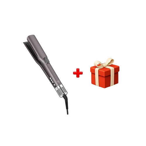 Fakir Airglace Hair Straightener - 900W BLCD Motor - Multi Mode Functionality 3in1 -Smart Temperature Control - Auto Pause & Resume - Gray + Free Gift : Fakir Chopper Choppy