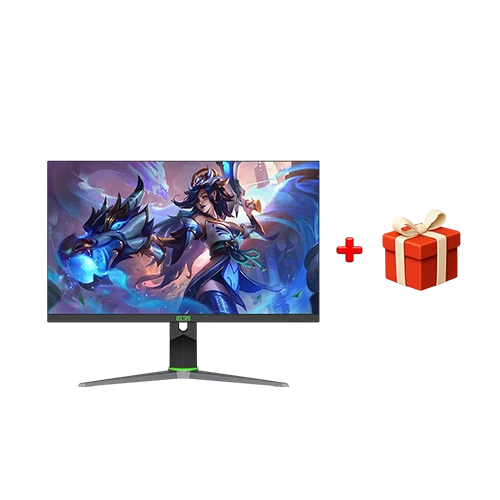 Elsa Gaming Monitor LED EA251FX - 24.5 FHD Display - Fast IPS Panel - 300Hz Refresh Rate - 0.5ms Response Time - Black + Free Gift : Reddragon Keyboard & Mouse Combo Wireless With Arabic Layout BS-7094 White