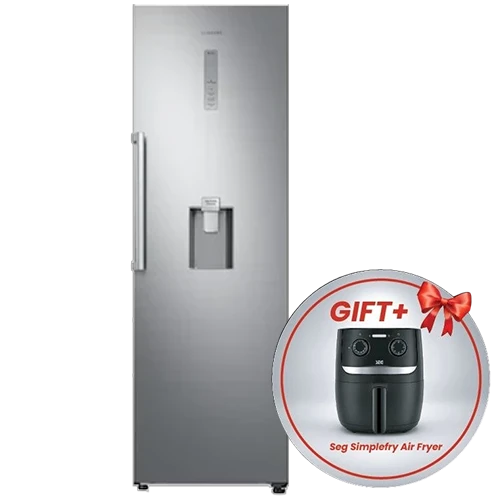 Samsung One Door Refrigerator RR39M73107F - 13 ft. Capacity - Digital Inverter Technology - All-Around Cooling System - No Frost Technology - Power Cool and Power Freeze - Refined Steel + Free Gift: Seg Simplefry Air Fryer