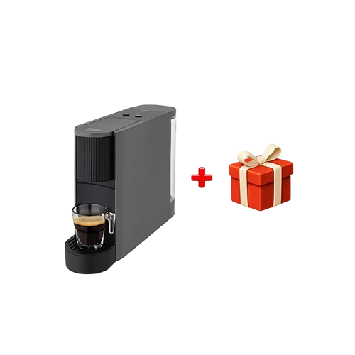 Fakir Coffee Maker KM3019 Capsule Coffee Machine - 20 Bar pump - 0.45 Liter Water Tank - Capacity - Smart Operation - Black + Free Gift : Fakir Chopper Choppy