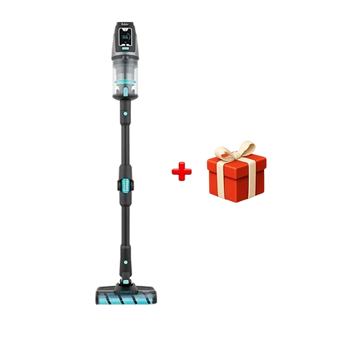 Fakir Bolt X Plus Aqua 8472 Upright Cordless Vacuum Cleaner - Wet & Dry Cleaning - Anti-Tangle Brush - HEPA Filter - Moon Gray + Free Gift : Fakir Coffee Maker Kaave Mono