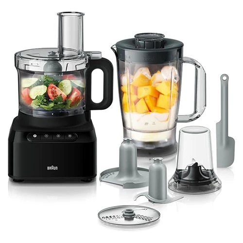 Braun Food Processor PurEase 7-in-1 FP3132BK - 800W - 2.1L Bowl - 1.2L Blender - Black (8021098771117) - image 8