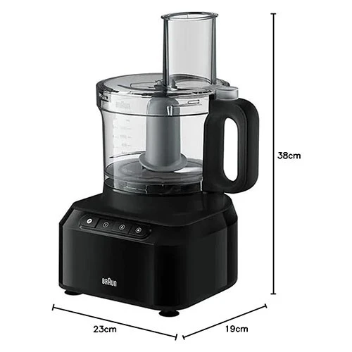 Braun Food Processor PurEase 7-in-1 FP3132BK - 800W - 2.1L Bowl - 1.2L Blender - Black (8021098771117) - image 7