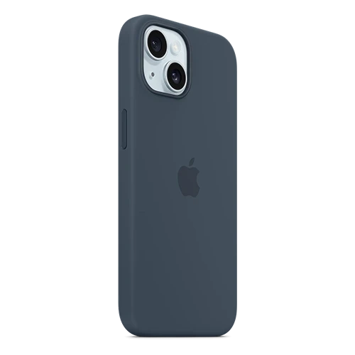 Apple iPhone 15 Silicone Case - Protective Back Cover - Built-in MagSafe Magnets - Soft-touch Silicone with Microfiber Lining (194253939337) - image 1