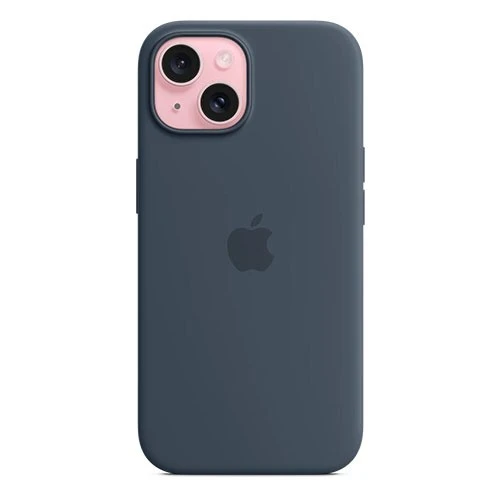Apple iPhone 15 Silicone Case - Protective Back Cover - Built-in MagSafe Magnets - Soft-touch Silicone with Microfiber Lining (194253939337) - image 2