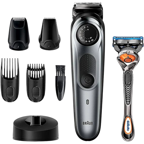 Braun Beard Trimmer 7 Series BT7240 - Trims, Edges, and Clips Short to Long Beards and Hair with Lifetime Sharp Metal Blades - Grey (4210201281245) - image 1 Braun Beard Trimmer 7 Series BT7240 - Trims, Edges, and Clips Short to Long Beards and Hair with Lifetime Sharp Metal Blades - Grey (4210201281245) - image 1
