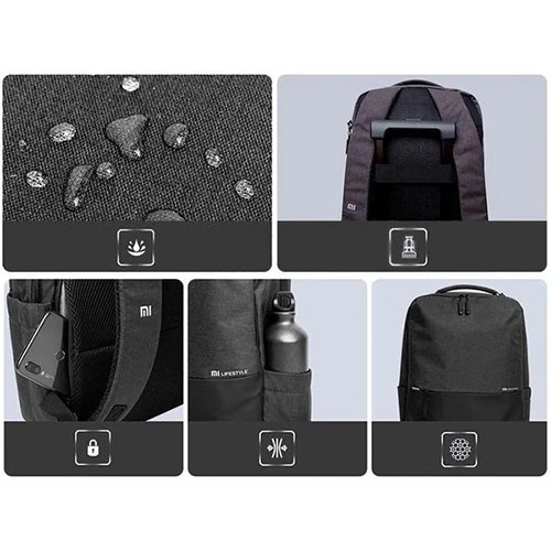 Xiaomi Commuter Backpack Holds - Shockproof Laptop Pocket - Up to 15.6 Inch - Water-Resistant Fabric - Slim Design (6934177729898) - image 4