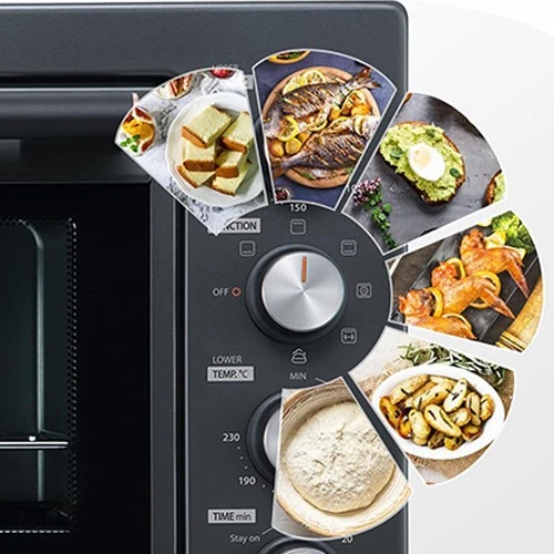 Toshiba Convection Toaster Oven TL-MC40EZF GR - 40L Large Capacity - Auto Rotisserie Function - Parallel Convection System - Grey (6944271670095) - image 4 Toshiba Convection Toaster Oven TL-MC40EZF GR - 40L Large Capacity - Auto Rotisserie Function - Parallel Convection System - Grey (6944271670095) - image 4