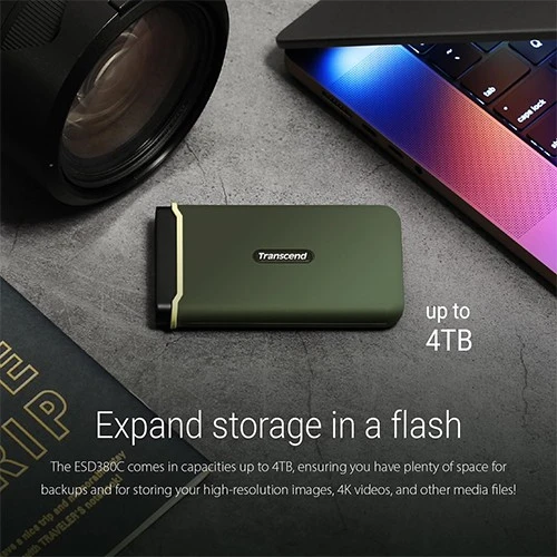 Transcend ESD380C Portable SSD - USB 3.2 Gen 2x2 - 2,000 MB/s - Green (760557854838) - image 3 Transcend ESD380C Portable SSD - USB 3.2 Gen 2x2 - 2,000 MB/s - Green (760557854838) - image 3