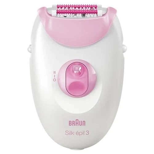 براون سيلك إبيل 3 موديل SE3-270 جهاز إزالة شعر للنساء وحلاقة وتشذيب  - أبيض / وردي - thumbnail 2