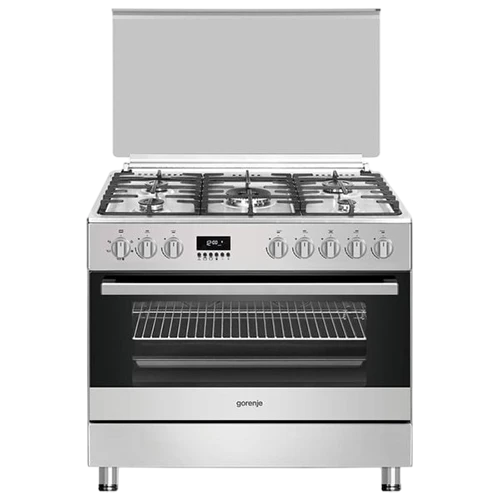 Gorenje Gas Cooker GGI9C21X - 90 cm - 110 L BigSpace Oven - GentleClose Door - EcoClean Enamel - Silver (GGI9C21X) - image 1