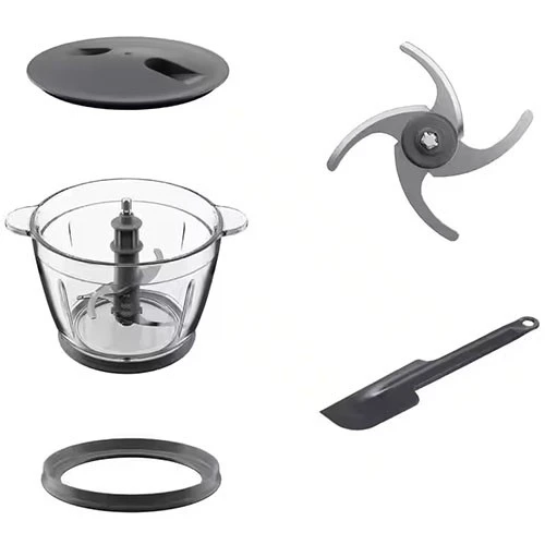 Kenwood Glass Chopper CHP62.400SI - 500W - 0.6L Glass Bowl - Quad Blade System - Silver (5011423006758) - image 4
