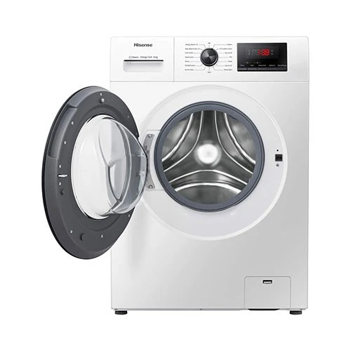 Hisense Front Load Washing Machine WFPV8012EM - 8 Kg and 1200 RPM Spin Speed - Hygiene Steam and Snowflake Drum - 15 Wash Programs - Child Lock - White (6901101812599) - image 2 Hisense Front Load Washing Machine WFPV8012EM - 8 Kg and 1200 RPM Spin Speed - Hygiene Steam and Snowflake Drum - 15 Wash Programs - Child Lock - White (6901101812599) - image 2