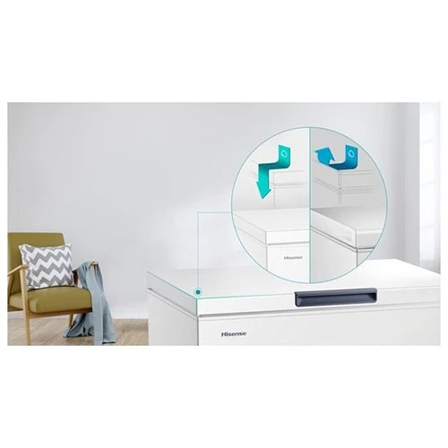 Hisense Chest Freezer FC-40DT4SAW1 - 13.6 ft. Capacity - Energy-Efficient Cooling - Manual Defrost - Adjustable Temperature Control - White (6921727065643) - image 4 Hisense Chest Freezer FC-40DT4SAW1 - 13.6 ft. Capacity - Energy-Efficient Cooling - Manual Defrost - Adjustable Temperature Control - White (6921727065643) - image 4