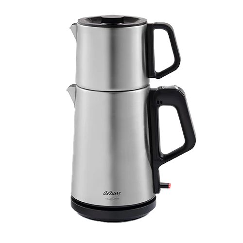 Arzum Teacharm Tea Machine AR3143X - 2200W Power - 1.8L Kettle & 1.0L Teapot - Stainless Steel Filter - Automatic Keep-Warm Mode - Inox (8693184917329) - image 1
