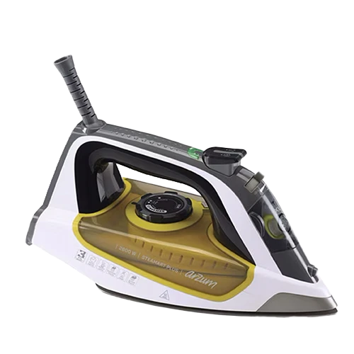 Arzum Steam Iron AR691 - 2600W Power - 0.425 L Water Tank - 190g/min Steam Shot - Ceramic Soleplate - 3-Stage Auto Shut-Off - Yellow/White (8693184955710) - image 1 Arzum Steam Iron AR691 - 2600W Power - 0.425 L Water Tank - 190g/min Steam Shot - Ceramic Soleplate - 3-Stage Auto Shut-Off - Yellow/White (8693184955710) - image 1