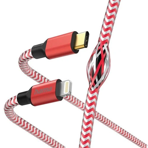 Hama Reflective Charging Cable - USB-C to Lightning - 1.5m Durable Nylon Braided Cable - Fast Charging Support -High-Speed Data Transfer (4047443486189) - image 3