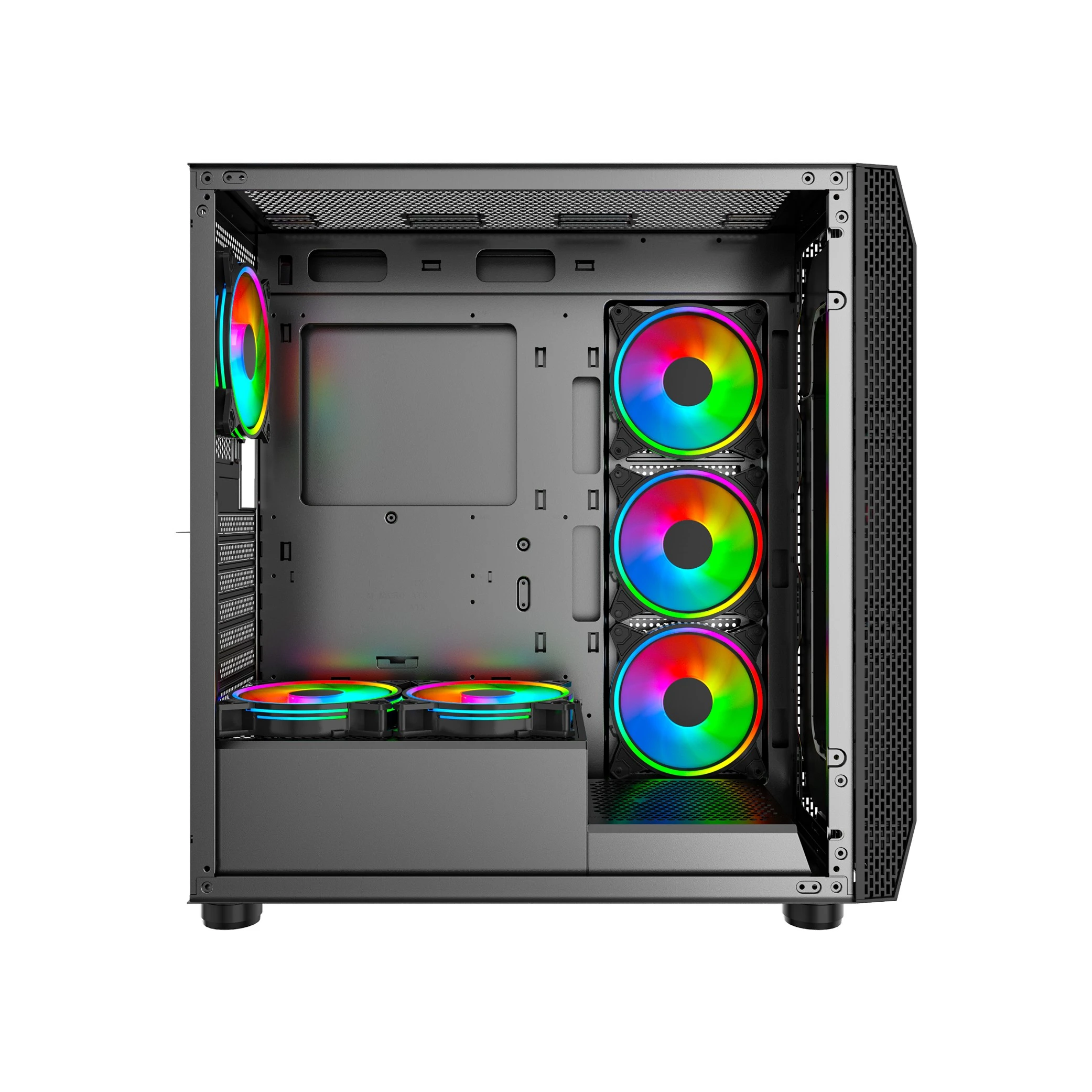 كيس العاب غيمزماستر MX700 متوسط الحجم ATX - إضاءة ARGB - يدعم حتى 6 مراوح (157255) - image 5