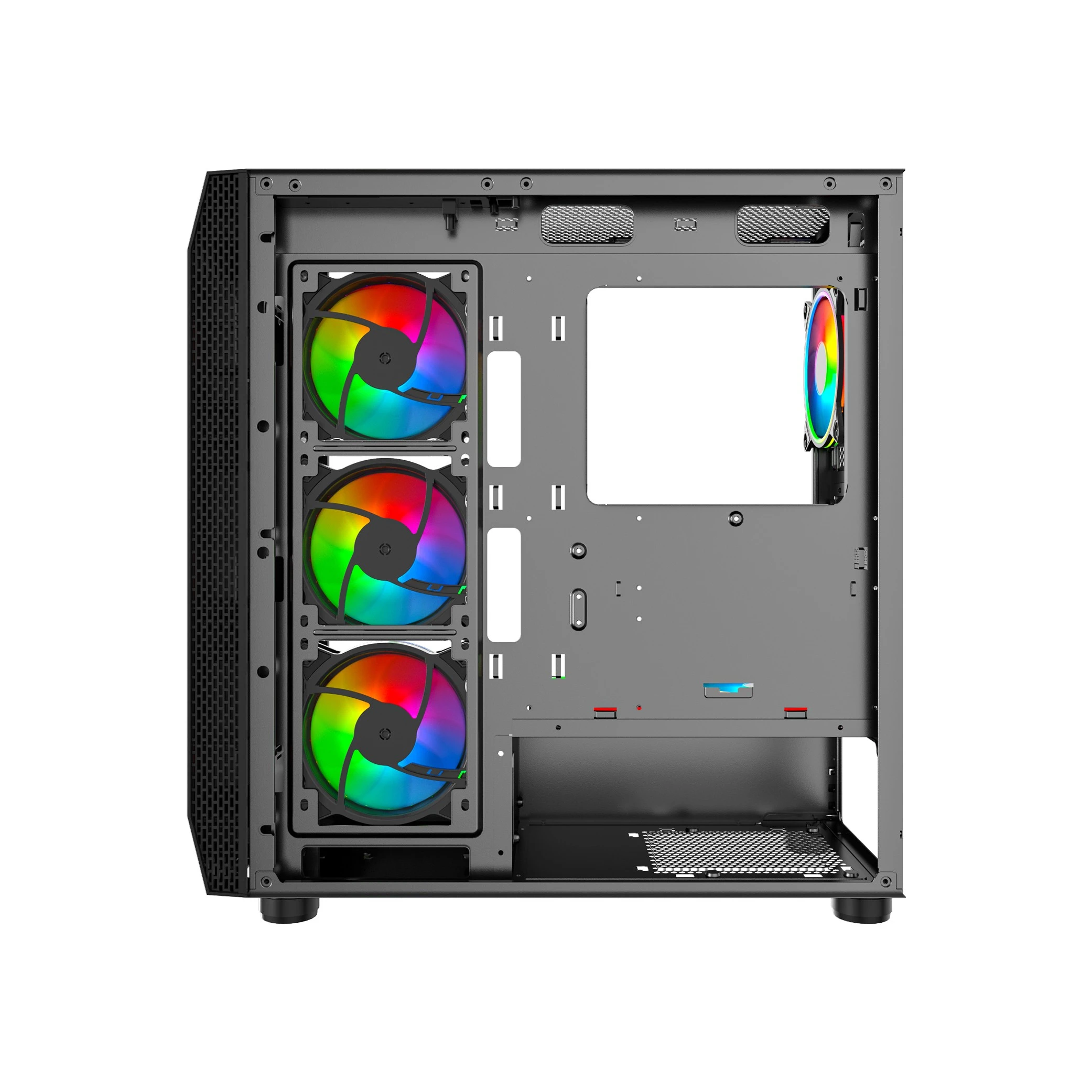 كيس العاب غيمزماستر MX700 متوسط الحجم ATX - إضاءة ARGB - يدعم حتى 6 مراوح (157255) - image 3