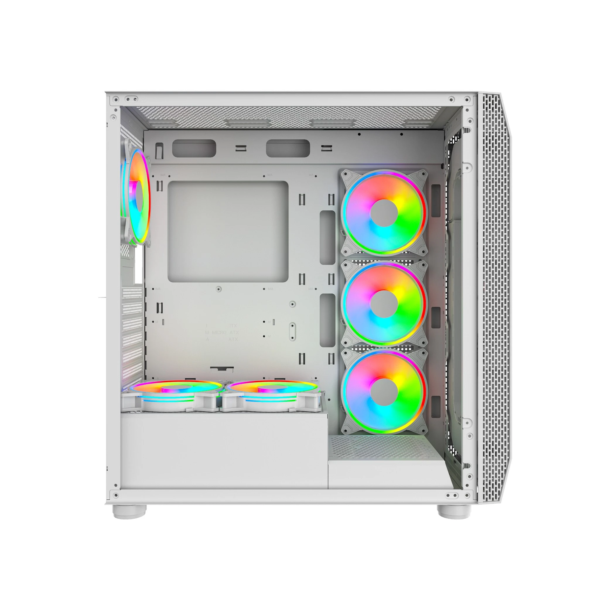 كيس العاب غيمزماستر MX700 متوسط الحجم ATX - إضاءة ARGB - يدعم حتى 6 مراوح (157255) - image 6