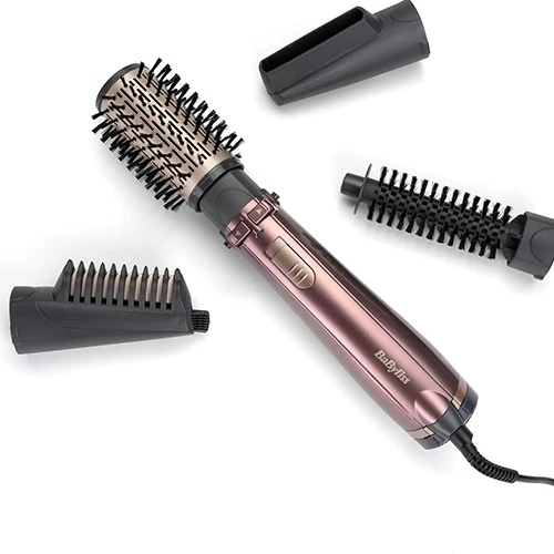 BaByliss AS960E Beliss Brushing Rotating Air Brush - 1000W - 4 Interchangeable Attachments - Ionic Frizz Control - 2 Heat Settings - Grey (3030050168488) - image 3 BaByliss AS960E Beliss Brushing Rotating Air Brush - 1000W - 4 Interchangeable Attachments - Ionic Frizz Control - 2 Heat Settings - Grey (3030050168488) - image 3