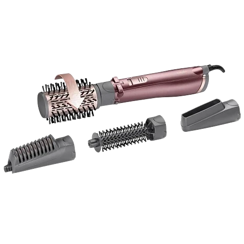BaByliss AS960E Beliss Brushing Rotating Air Brush - 1000W - 4 Interchangeable Attachments - Ionic Frizz Control - 2 Heat Settings - Grey (3030050168488) - image 1 BaByliss AS960E Beliss Brushing Rotating Air Brush - 1000W - 4 Interchangeable Attachments - Ionic Frizz Control - 2 Heat Settings - Grey (3030050168488) - image 1
