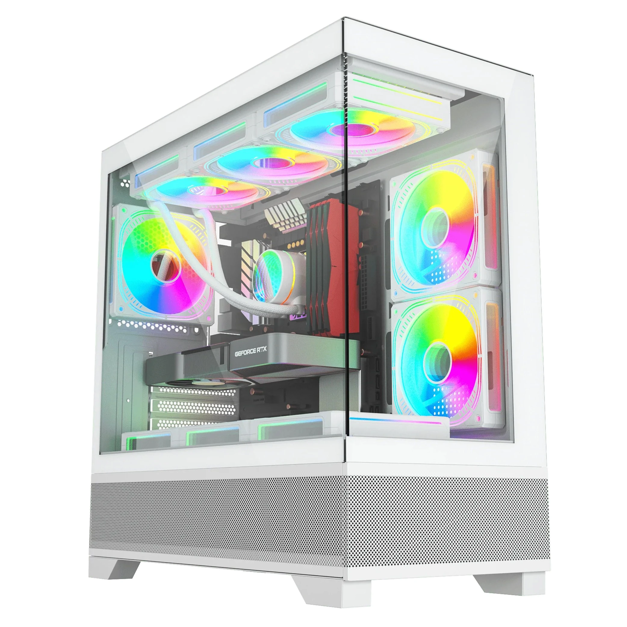 كيس العاب من غيمز ماستر ME200 RGB متوسط الحجم  - زجاجي جانبي - يدعم لحد 6 مراوح بحجم 120 ملم (157253) - image 3