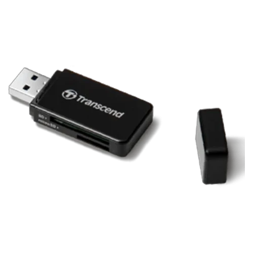 Transcend TS-RDF5K SD/Micro SD Card Reader USB 3.1 GEN1 - Dual Slot Support - Plug and Play - LED Indicator - Compact & Lightweight - Black (760557823483) - image 1 Transcend TS-RDF5K SD/Micro SD Card Reader USB 3.1 GEN1 - Dual Slot Support - Plug and Play - LED Indicator - Compact & Lightweight - Black (760557823483) - image 1