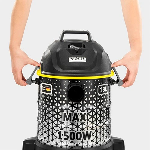 گسکی کارەبایی کارچەر مۆدێلی DVAC 1500 بەرمیل - 1500 وات - هێزی مژینی بەرز - قەبارەی گەورەی 18 لیتر - تەکنەلۆژیای فووکردن (بڵۆوەر) - دیزاینی ئەرگۆنۆمی بۆ هەڵگرتنی ئاسان - ڕەش (4066529081964) - image 2