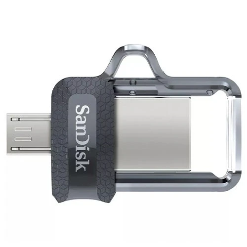 SanDisk Ultra Dual Drive m3.0 Flash Drive - USB 3.0 & Micro-USB - Up to 150MB/s - Black / Gray (619659149642) - image 2 SanDisk Ultra Dual Drive m3.0 Flash Drive - USB 3.0 & Micro-USB - Up to 150MB/s - Black / Gray (619659149642) - image 2