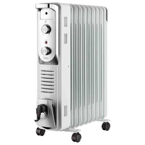 Fakir Turbo Plus RF-09 Oil Filled Radiator - Built-in Humidifier and Laundry Hanger - Low-Friction Oil Technology - 4 Power Levels - White (8690394682801) - image 1