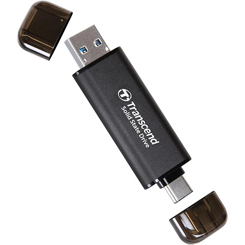 Transcend ESD310C Portable SSD - USB Type-A & Type-C (USB 10Gbps) - 1050MB/s - Black (760557861928) - image 2
