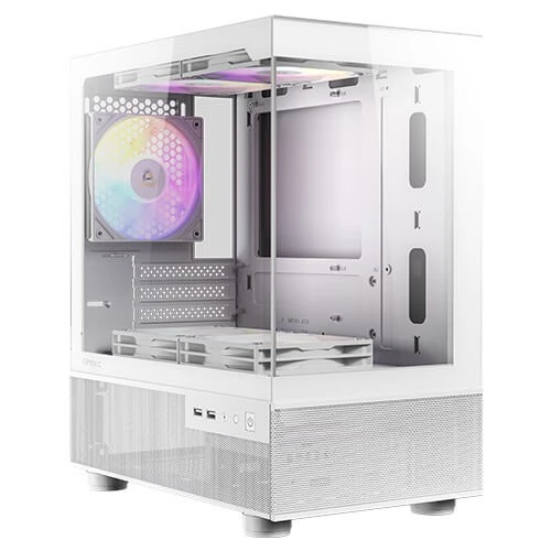 كيس كمبيوتر آنتيك CX200M RGB أيليت مايكرو ATX صغيرة الحجم  - رؤية بانورامية 270 درجة - يدعم حتى 5 مراوح بقياس 120 ملم (761345100243) - image 2
